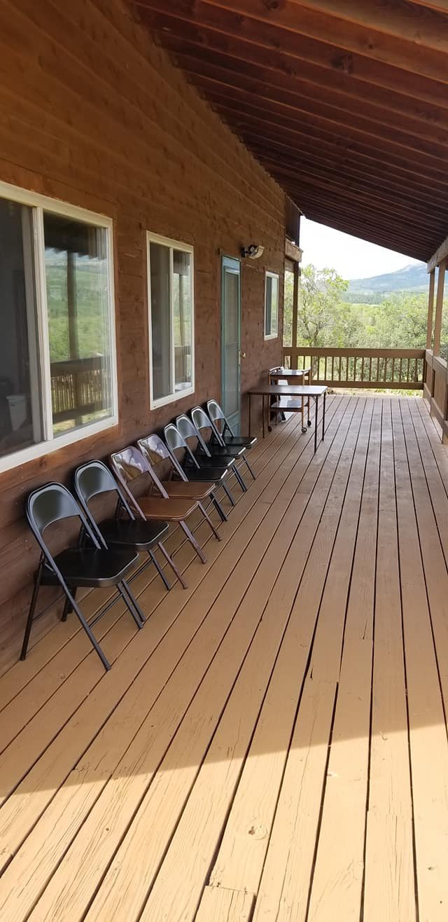 cabin deck with chairs