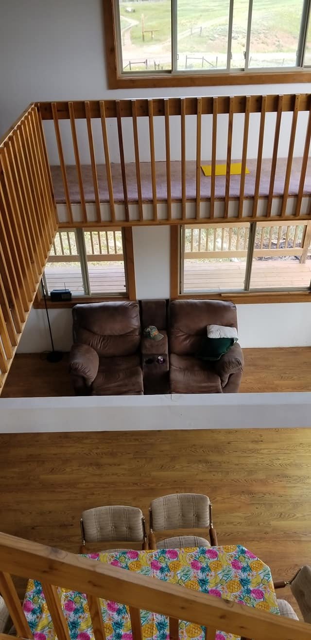 Cabin Loft view of sitting area