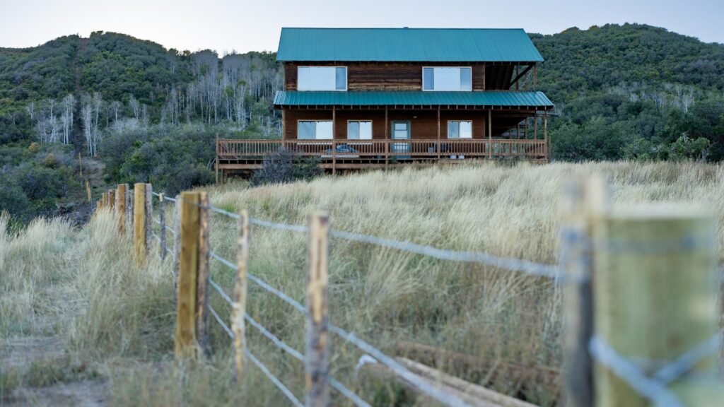 Cabin and a fence